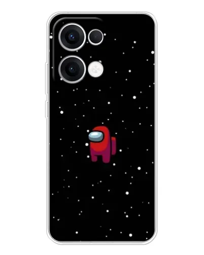 Чехол для OPPO Reno13 с картинкой «Красный Among Us» Чехол для OPPO Reno13 с картинкой «Красный Among Us»