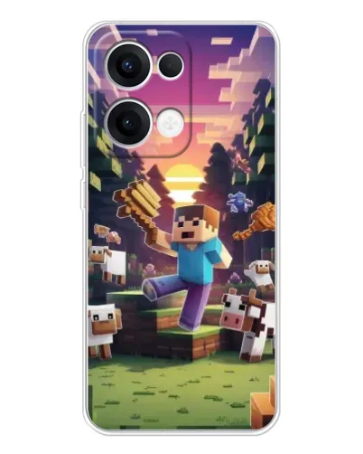 Чехол для OPPO Reno13 с картинкой «Стив на ферме» Чехол для OPPO Reno13 с картинкой «Стив на ферме»