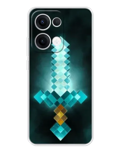 Чехол для OPPO Reno13 с картинкой «Алмазный меч неон» Чехол для OPPO Reno13 с картинкой «Алмазный меч неон»