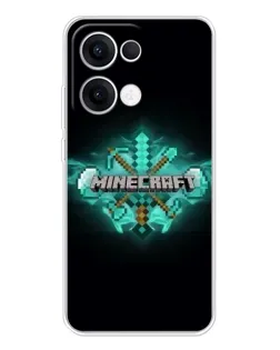 Чехол для OPPO Reno13 с картинкой «Minecraft Diamond лого»