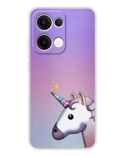 Чехол для OPPO Reno13 с картинкой «Единорог градиент»