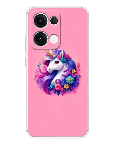 Чехол для OPPO Reno13 с картинкой «Сказочный единорог»