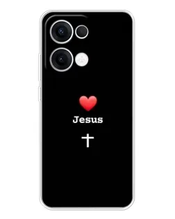 Чохол для OPPO Reno13 з картинкою «Серце - Jesus» Чохол для OPPO Reno13 з картинкою «Серце - Jesus»