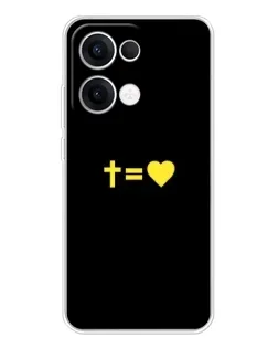 Чохол для OPPO Reno13 з картинкою «Серце та Хрест»