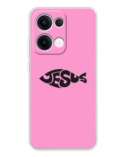 Чохол для OPPO Reno13 з картинкою «Рожевий символ Jesus» Чохол для OPPO Reno13 з картинкою «Рожевий символ Jesus»