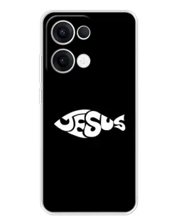 Чехол для OPPO Reno13 с картинкой «Рыба Jesus»