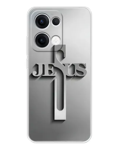 Чехол для OPPO Reno13 с картинкой «Металлический крест Jesus» Чехол для OPPO Reno13 с картинкой «Металлический крест Jesus»