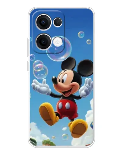 Чехол для OPPO Reno13 с картинкой «Mickey и мыльные пузыри»