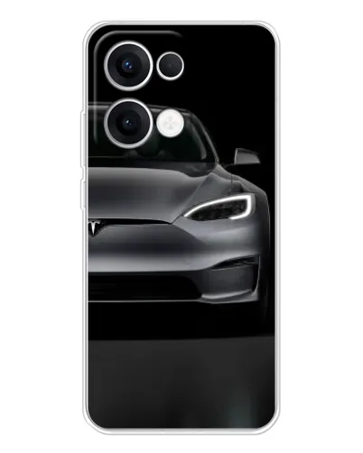 Чехол для OPPO Reno13 с картинкой «Tesla Model S Look»