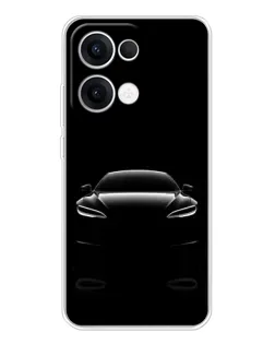 Чехол для OPPO Reno13 с картинкой «Силуэт Tesla Night»
