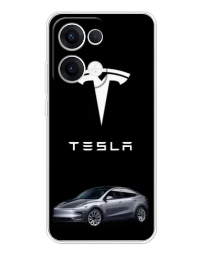 Чехол для OPPO Reno13 с картинкой «Tesla Model Y»