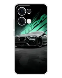Чехол для OPPO Reno13 с картинкой «Темный Mercedes AMG»