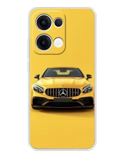 Чехол для OPPO Reno13 с картинкой «Желтый Mercedes GT»