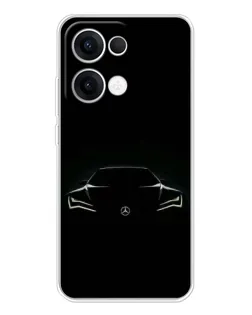 Чохол для OPPO Reno13 з картинкою «Mercedes — силует авто» Чохол для OPPO Reno13 з картинкою «Mercedes — силует авто»