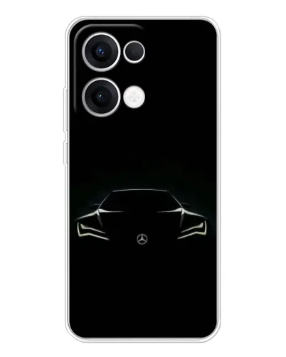 Чохол для OPPO Reno13 з картинкою «Mercedes — силует авто» Чохол для OPPO Reno13 з картинкою «Mercedes — силует авто»