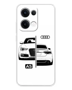 Чехол для OPPO Reno13 с картинкой «Audi — контрастный дизайн»