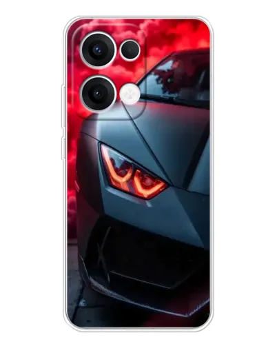 Чехол для OPPO Reno13 с картинкой «Lamborghini красное сияние»