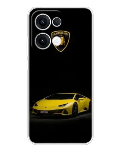 Чехол для OPPO Reno13 с картинкой «Lamborghini желтый акцент»