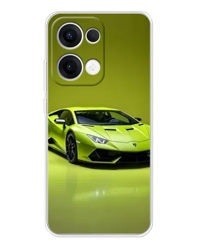 Чехол для OPPO Reno13 с картинкой «Салатовый Lamborghini Huracan»