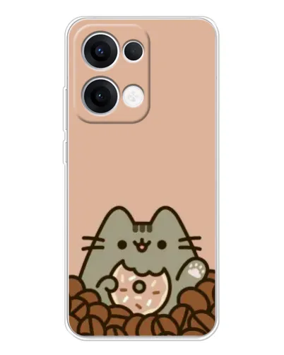 Чехол для OPPO Reno13 с картинкой «Кофейный Пушин»