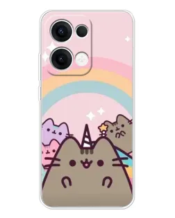 Чехол для OPPO Reno13 с картинкой «Единорог Pusheen» Чехол для OPPO Reno13 с картинкой «Единорог Pusheen»