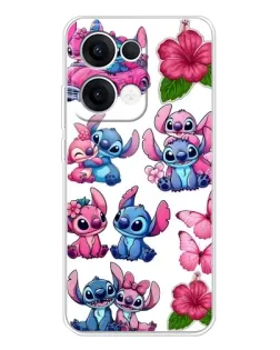 Чехол для OPPO Reno13 с картинкой «Стикеры Stitch и Angel» Чехол для OPPO Reno13 с картинкой «Стикеры Stitch и Angel»