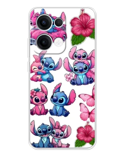 Чехол для OPPO Reno13 с картинкой «Стикеры Stitch и Angel» Чехол для OPPO Reno13 с картинкой «Стикеры Stitch и Angel»