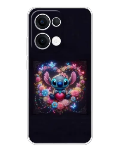 Чехол для OPPO Reno13 с картинкой «Stitch в цветах» Чехол для OPPO Reno13 с картинкой «Stitch в цветах»
