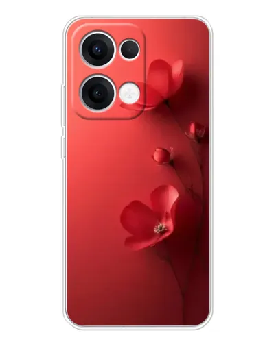 Чехол для OPPO Reno13 с картинкой «Маковые соцветия»