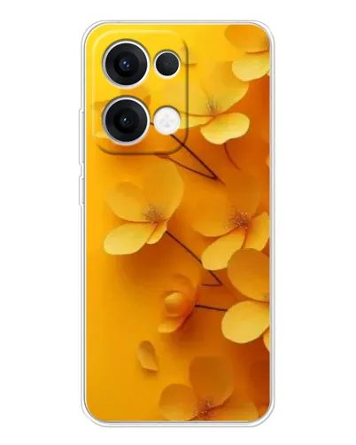 Чехол для OPPO Reno13 с картинкой «Золотые лепестки»