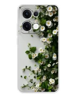 Чехол для OPPO Reno13 с картинкой «Ветка мелких белых цветов» Чехол для OPPO Reno13 с картинкой «Ветка мелких белых цветов»