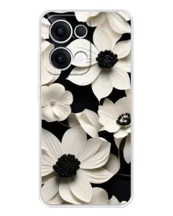 Чехол для OPPO Reno13 с картинкой «Объемные белые цветы» Чехол для OPPO Reno13 с картинкой «Объемные белые цветы»