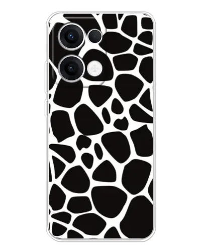 Чехол для OPPO Reno13 с картинкой «Черно-белый жираф»