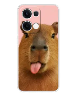 Чехол для OPPO Reno13 с картинкой «Капибара с языком» Чехол для OPPO Reno13 с картинкой «Капибара с языком»