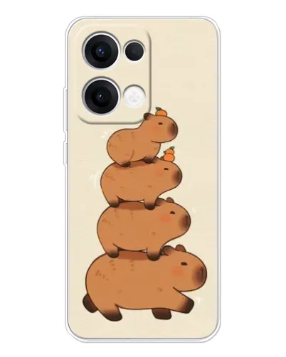Чехол для OPPO Reno13 с картинкой «Башня из капибар»