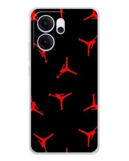 Чехол для OPPO Reno14 F с картинкой «Jordan Red Pattern» Чехол для OPPO Reno14 F с картинкой «Jordan Red Pattern»