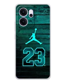 Чехол для OPPO Reno14 F с картинкой «Jordan Cyan 23»