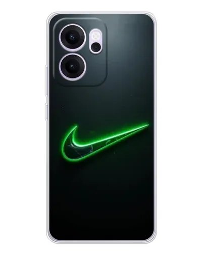 Чехол для OPPO Reno14 F с картинкой «Неоновый контур Nike» Чехол для OPPO Reno14 F с картинкой «Неоновый контур Nike»