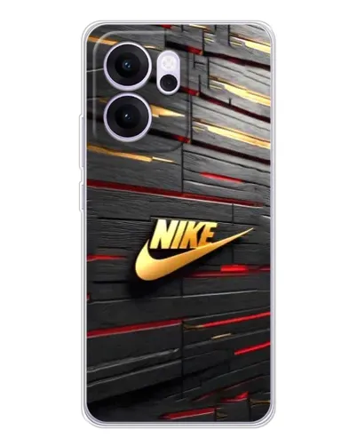 Чехол для OPPO Reno14 F с картинкой «Золотой Nike на металле» Чехол для OPPO Reno14 F с картинкой «Золотой Nike на металле»