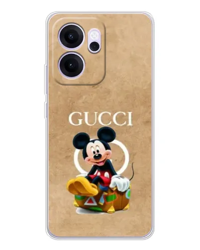 Чехол для OPPO Reno14 F с картинкой «Микки Маус Gucci — крафт» Чехол для OPPO Reno14 F с картинкой «Микки Маус Gucci — крафт»