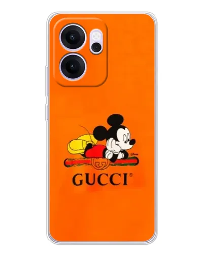 Чехол для OPPO Reno14 F с картинкой «Микки Маус Gucci — оранж» Чехол для OPPO Reno14 F с картинкой «Микки Маус Gucci — оранж»