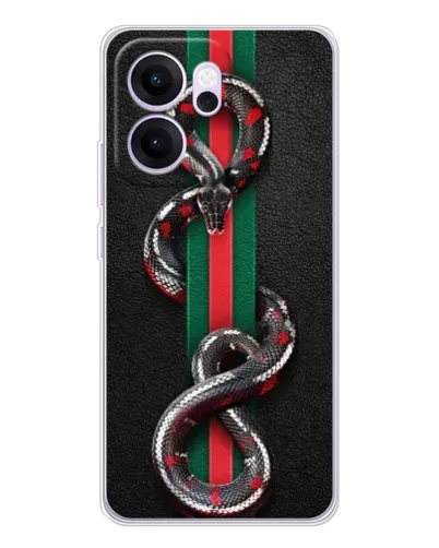 Чехол для OPPO Reno14 F с картинкой «Gucci — змея на полосе» Чехол для OPPO Reno14 F с картинкой «Gucci — змея на полосе»