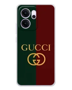 Чехол для OPPO Reno14 F с картинкой «Gucci — темно-зеленый градиент»