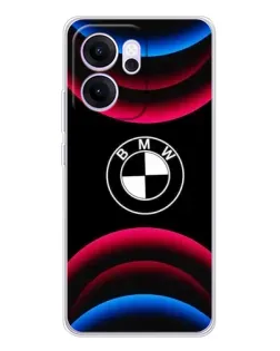 Чехол для OPPO Reno14 F с картинкой «Логотип BMW и неоновые дуги» Чехол для OPPO Reno14 F с картинкой «Логотип BMW и неоновые дуги»