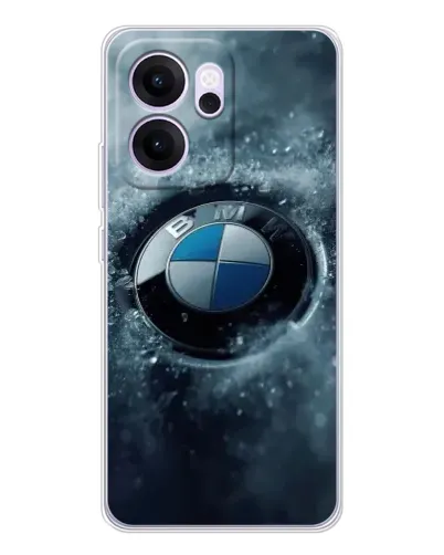 Чехол для OPPO Reno14 F с картинкой «Логотип BMW — лед» Чехол для OPPO Reno14 F с картинкой «Логотип BMW — лед»