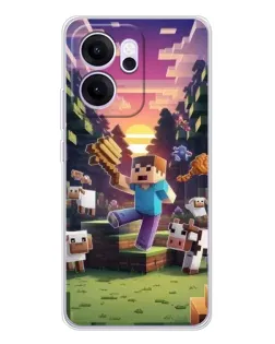 Чехол для OPPO Reno14 F с картинкой «Стив на ферме» Чехол для OPPO Reno14 F с картинкой «Стив на ферме»