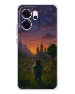Чехол для OPPO Reno14 F с картинкой «Стив у башни»
