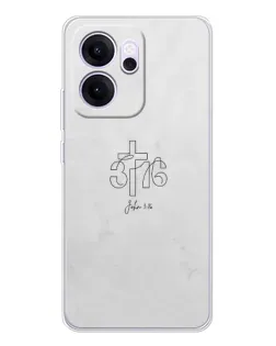 Чехол для OPPO Reno14 F с картинкой «Иоанна 3:16 Крест» Чехол для OPPO Reno14 F с картинкой «Иоанна 3:16 Крест»