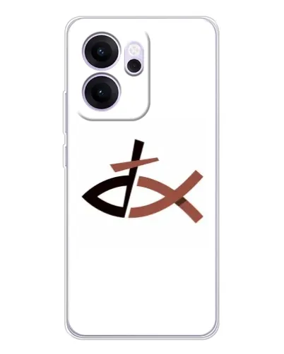 Чехол для OPPO Reno14 F с картинкой «Рыба и крест»