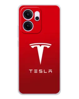 Чехол для OPPO Reno14 F с картинкой «Tesla Red Classic»